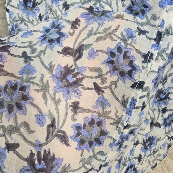 Roller Rabbit Womens Floral V Neck Long Sleeve Top Size Small Boho Bloomcore - Picture 4 of 10